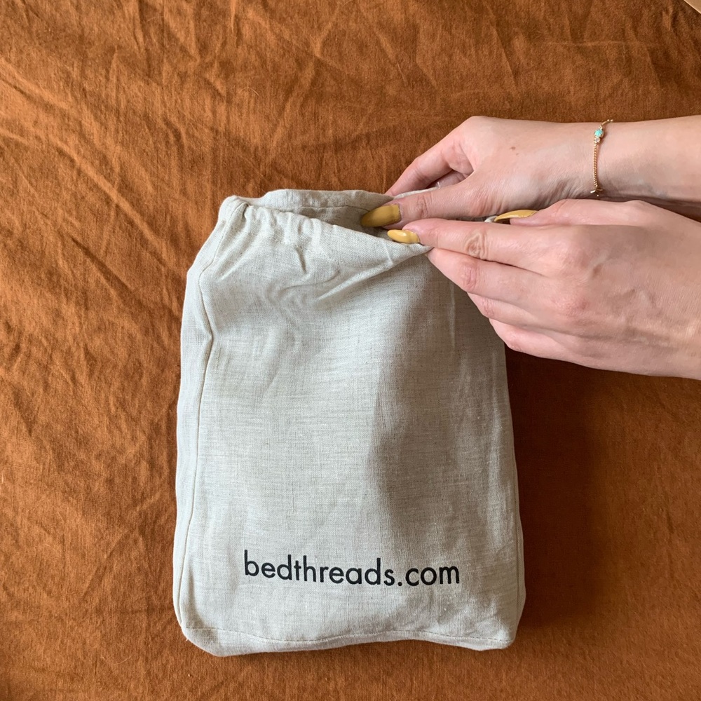 Bed Threads Oatmeal 100% French Flax Linen Slip - Picture 6 of 15